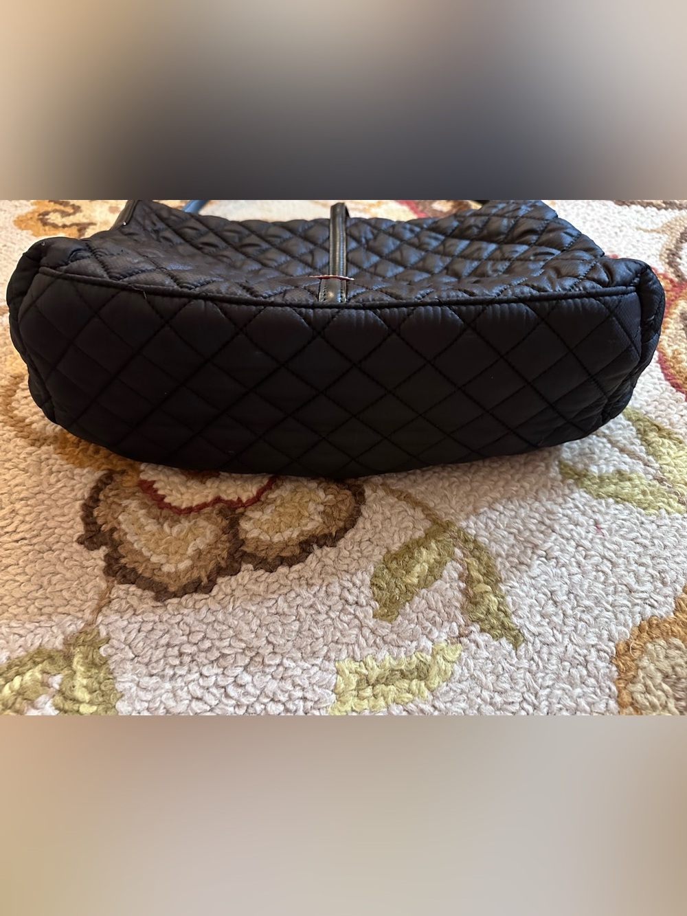 MZ Wallace Quilted Black Astor East to West Shoulder Bag with Top Strap - Picture 4 of 4